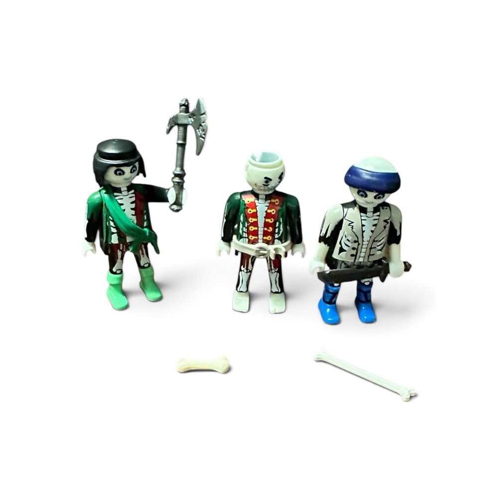 3 Vintage Playmobil  Ghost Pirate Figures #4800